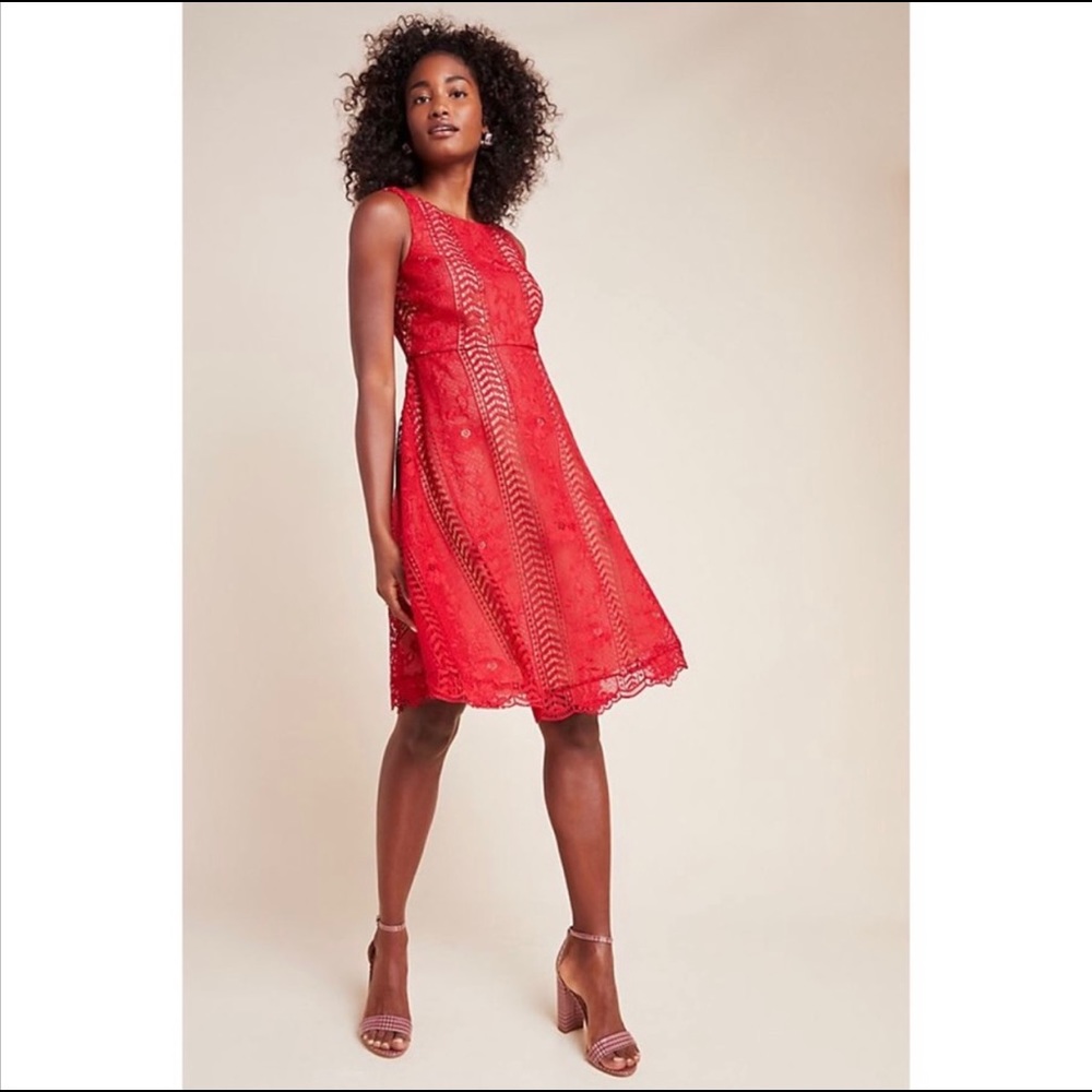 Anthropologie mini lace dress